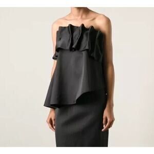 C/MEO Serendipity Bustier Strapless Top in Black NWT S